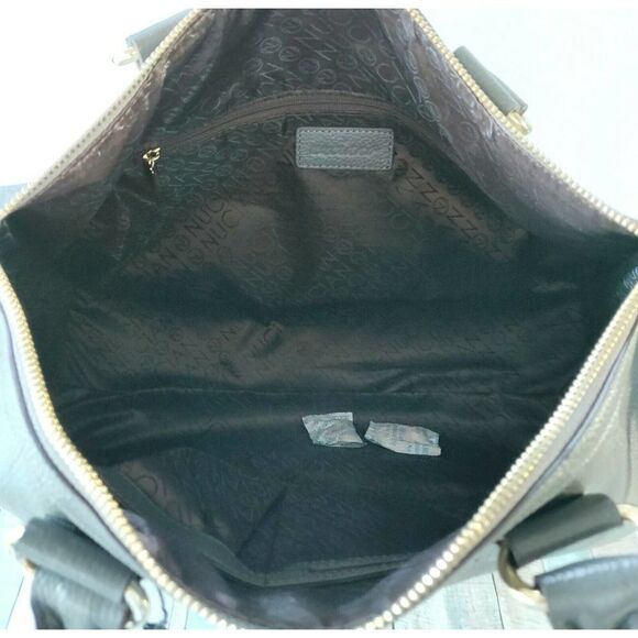 NWOT NUCIANO GRAY GENUINE LEATHER TWO WAYS SATCHEL SHOULDER BAG HANDBAG PURSE - Picture 10 of 10